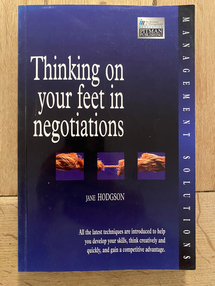 Thinking on your feet in negotiations, Jane Hodgson, emne: